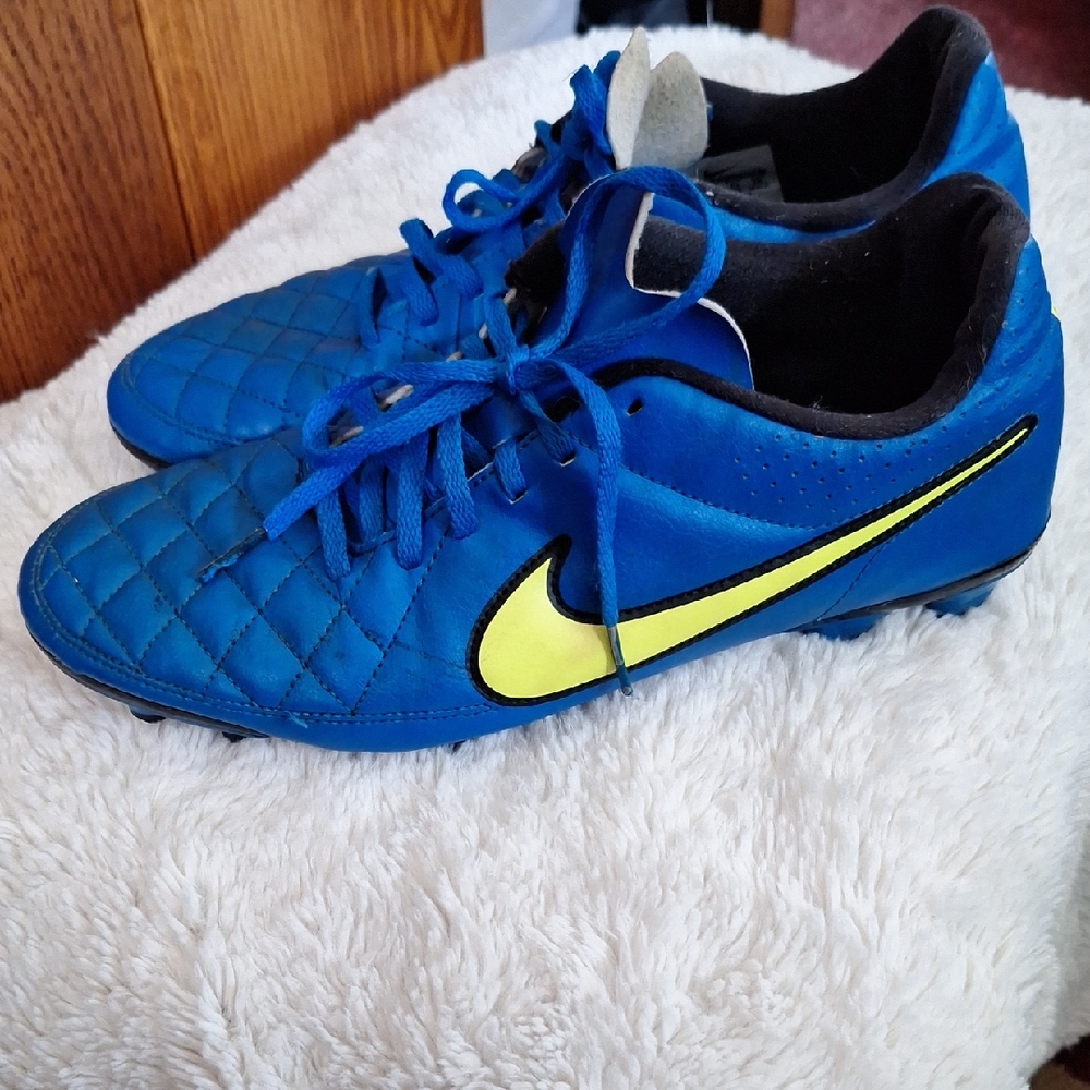 Nike Tiempo Blue Soccer Cleats